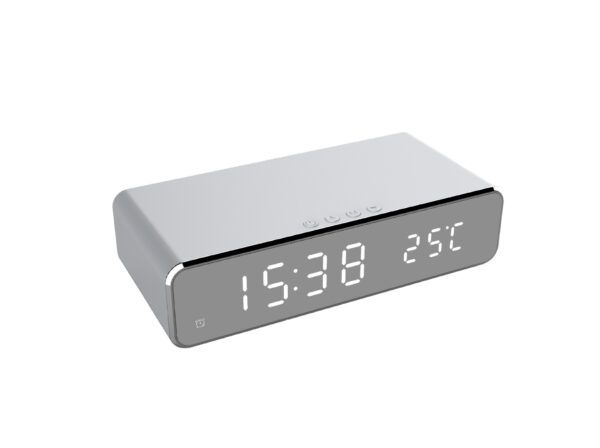 LED Electric Alarm Clock With Wireless Charger Desktop Digital Despertador Thermometer Clock HD Mirror Clock Watch Table Decor - Image 6