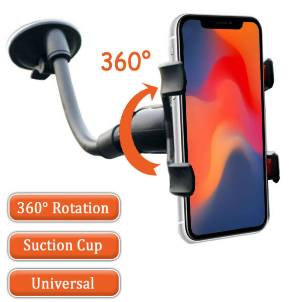 360 Car Rearview Mirror Rotation Adjustable Phone Holder Mount Multifunction - Image 8