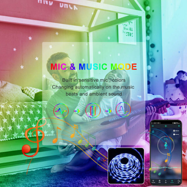 Bluetooth  Led Strip Lights 5050 RGB - Image 7