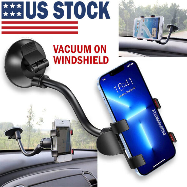 360 Car Rearview Mirror Rotation Adjustable Phone Holder Mount Multifunction - Image 5