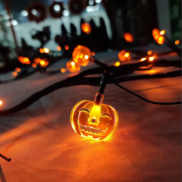 Halloween LED Willow Vine String Light Cool Cartoon Bat Pumpkin Decoration For Indoor Outdoor Party House Decor - Image 3